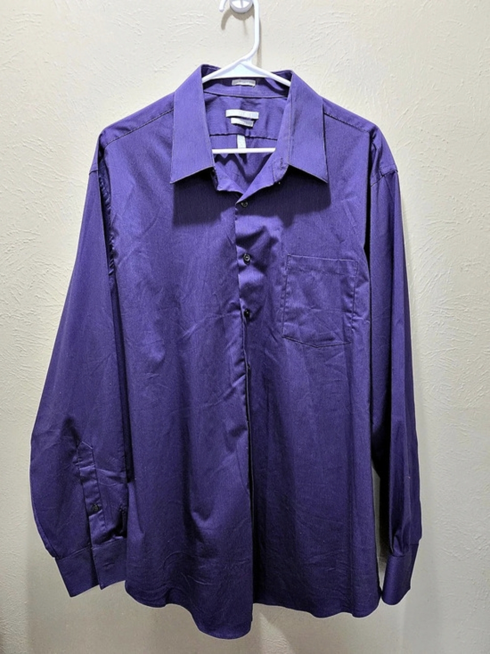 Van Heusen 20KH107508 Purple Long Sleeve Shirt Size 171⁄2 34-35
